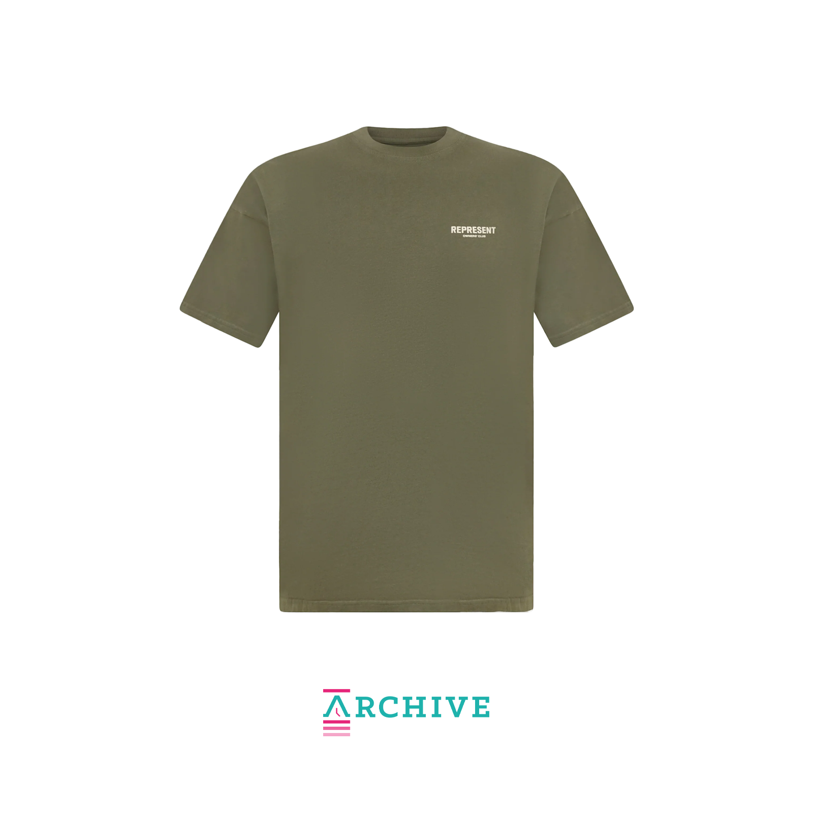Represent Patron Of The Club Tee 'Olive' - Size M (ARCHIVE)-10281981215050-The Attic
