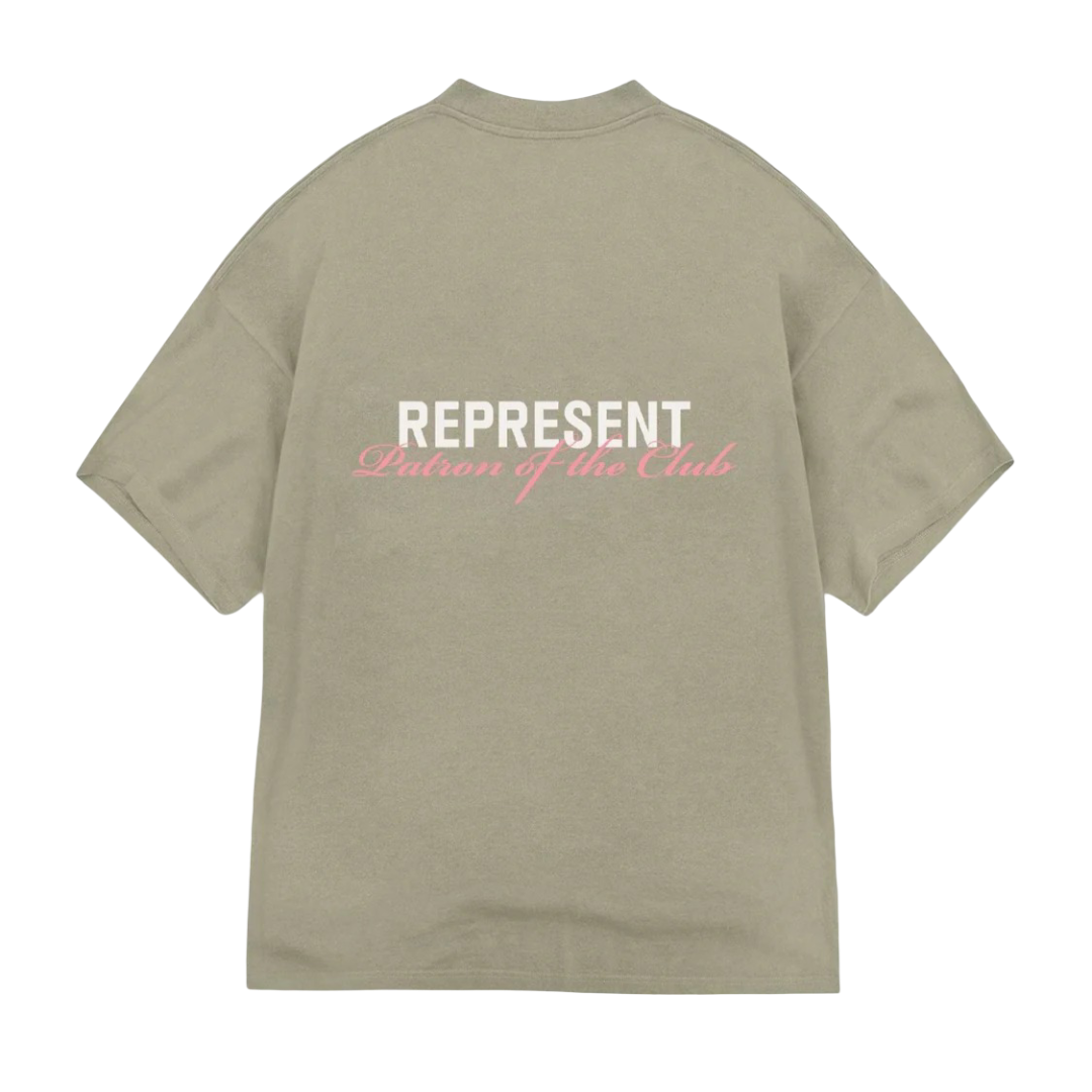 Represent Patron Of The Club Tee 'Olive' - Size M (ARCHIVE)-10281981215050-The Attic