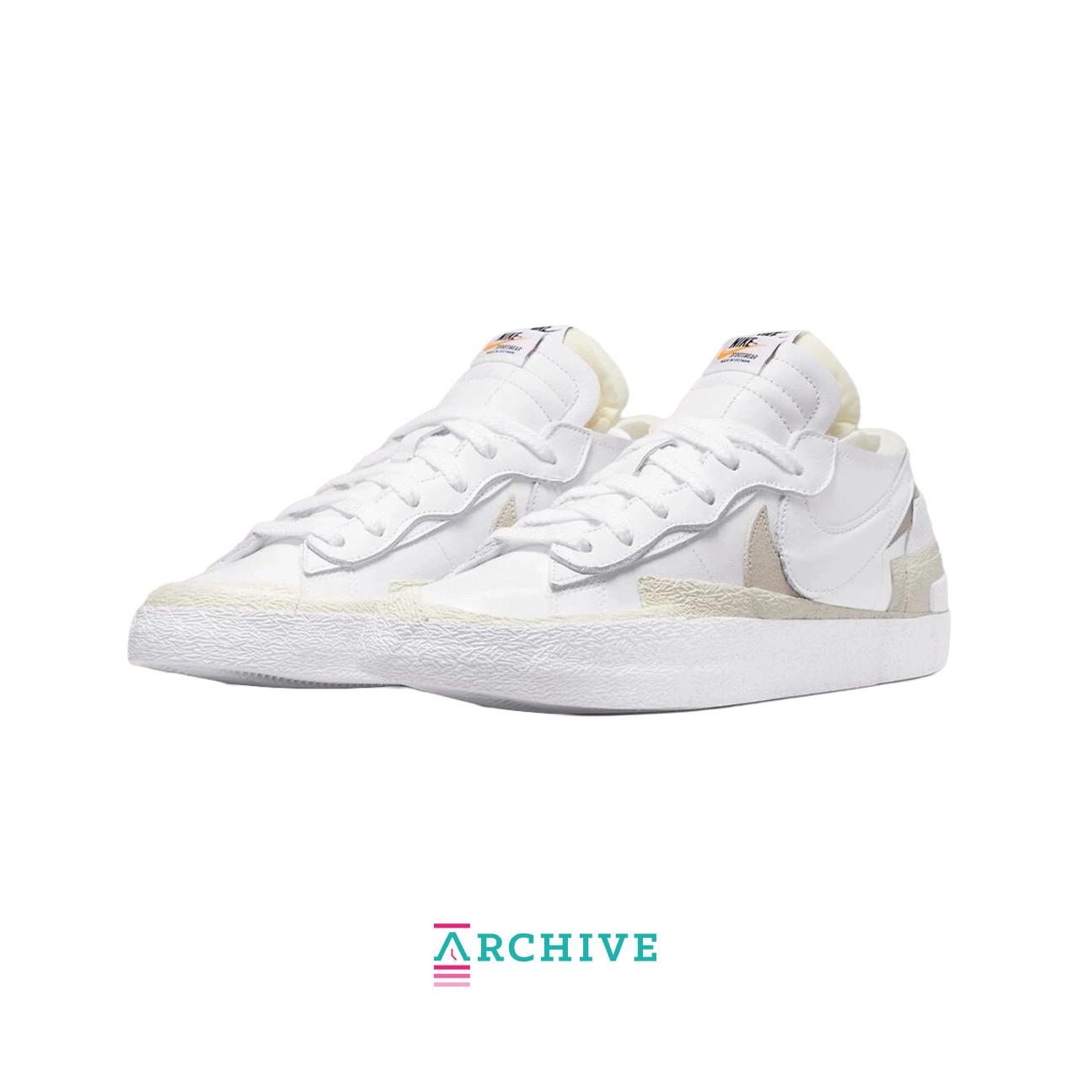 Sacai x Nike Blazer Low 'White Patent' - Size 42.5 (ARCHIVE)