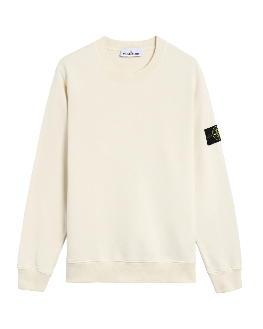 Discover the Stone Island Felpa Crewneck 'Beige' – a premium cotton sweatshirt with a versatile neutral finish and the iconic compass patch for refined streetwear style.