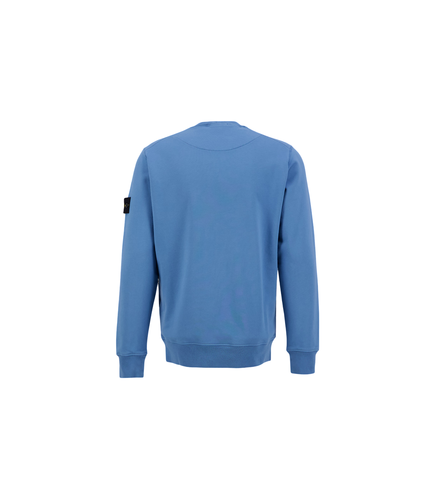 Stone Island Felpa Crewneck 'Blue Acciaio' with soft cotton and compass branding. Style with cargos or shorts for a clean, premium streetwear fit.