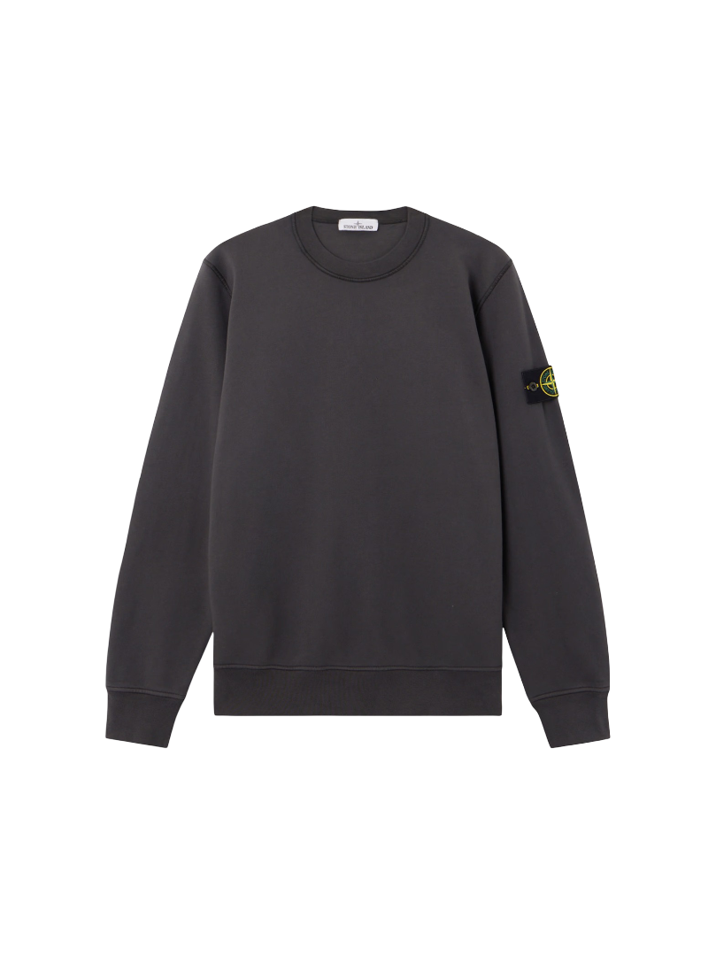 
Stone Island Felpa Crewneck 'Lead Grey' in neutral beige – soft fleece cotton, relaxed oversized fit, minimalist design with subtle logo, perfect for comfortable and stylish streetwear looks.