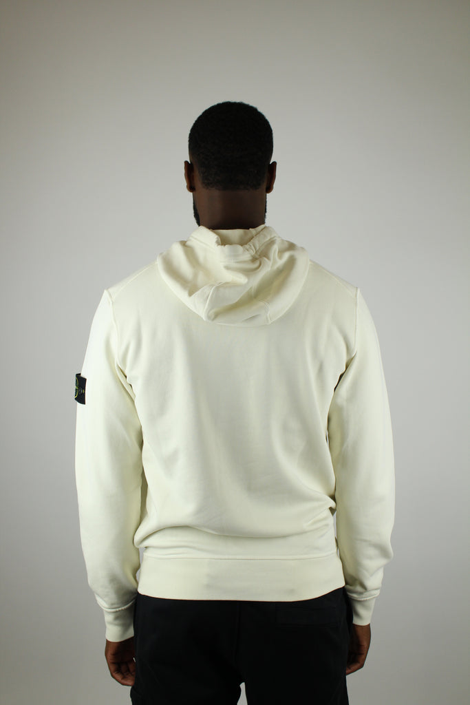 Shop the Stone Island Felpa Hoodie 'Beige' – a premium cotton hoodie with a relaxed fit, detachable compass patch, and versatile beige color for timeless streetwear style.