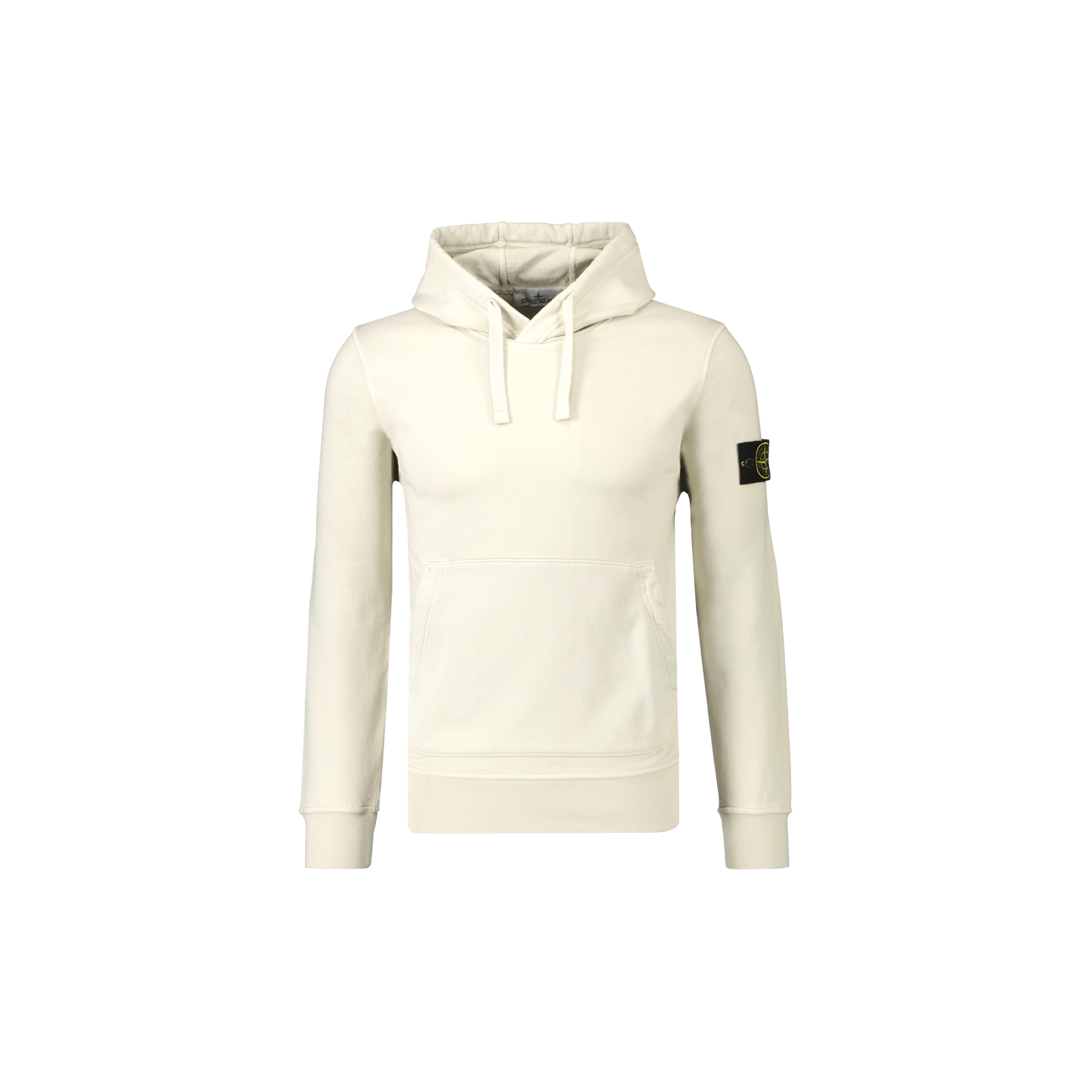 Shop the Stone Island Felpa Hoodie 'Beige' – a premium cotton hoodie with a relaxed fit, detachable compass patch, and versatile beige color for timeless streetwear style.