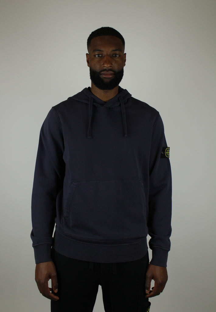 Shop the Stone Island Felpa Hoodie 'Ink Blue' – a premium cotton hoodie with a relaxed fit, iconic compass patch, and versatile deep blue finish for refined streetwear style.