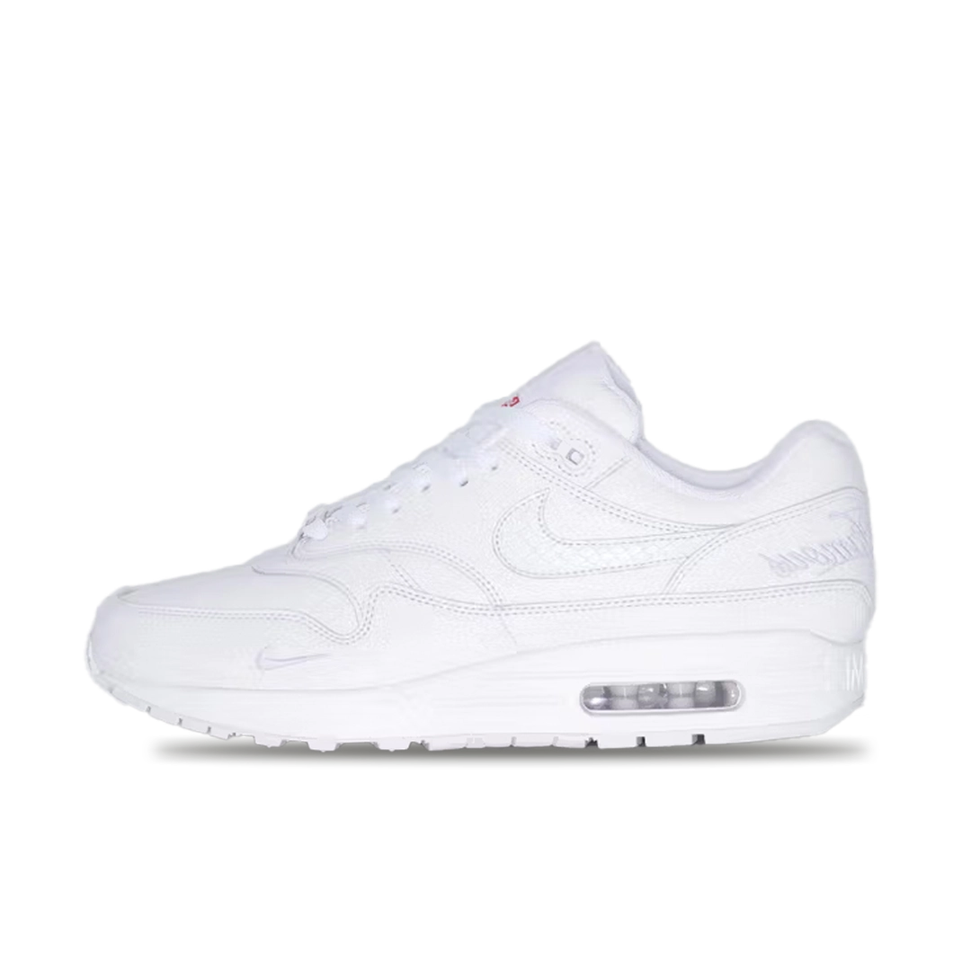 Supreme x Nike Air Max 1 ’87 White – Limited Edition Collaboration Sneakers, Premium Leather Running Shoes, Iconic Streetwear Trainers