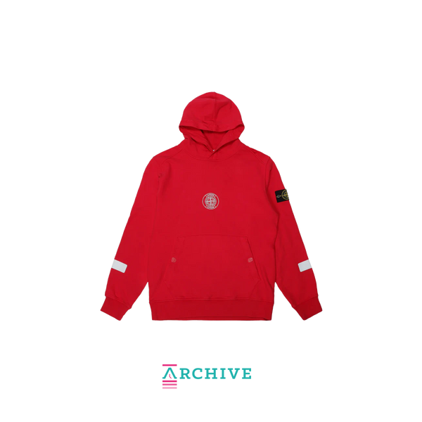 Supreme Stone Island Hooded Sweatshirt 'Magenta' (FW17) - Size L