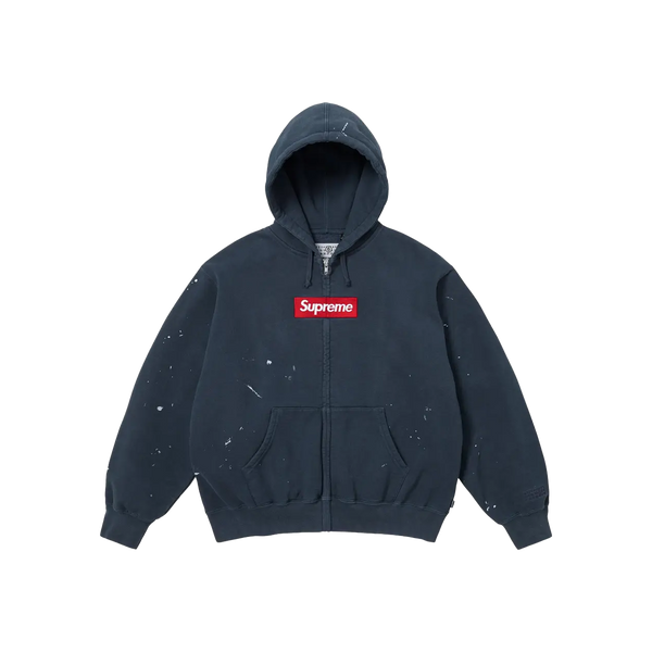 Supreme x MM6 Maison Margiela Box Logo Zip Up Hooded Sweatshirt