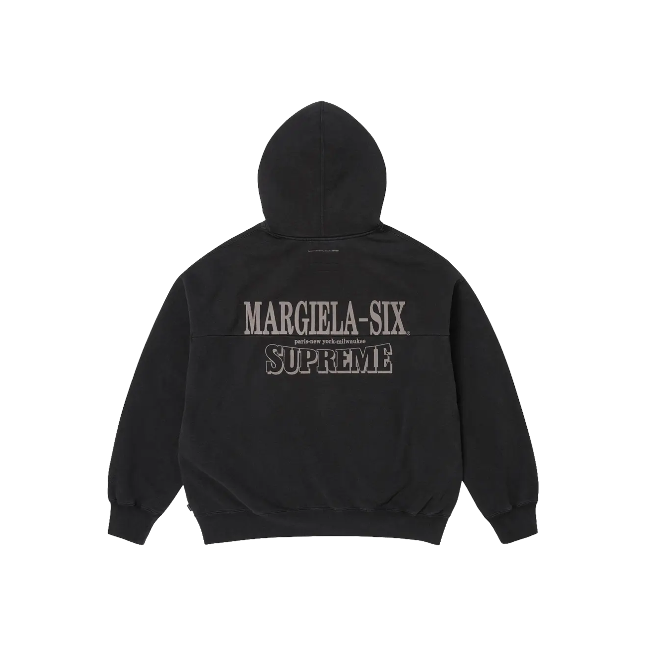 Supreme x MM6 Maison Margiela Eagle Zip Up Hooded Sweatshirt 'Black'