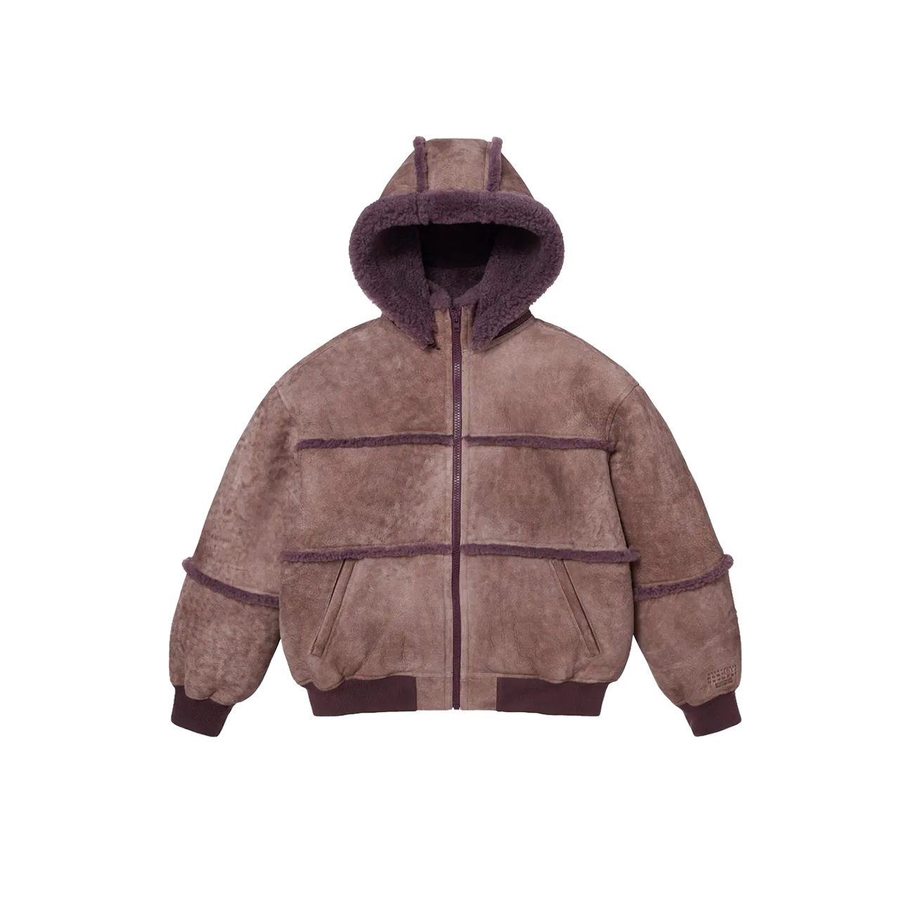 Supreme x MM6 Maison Margiela Hooded Shearling Bomber Jacket 'Purple'
