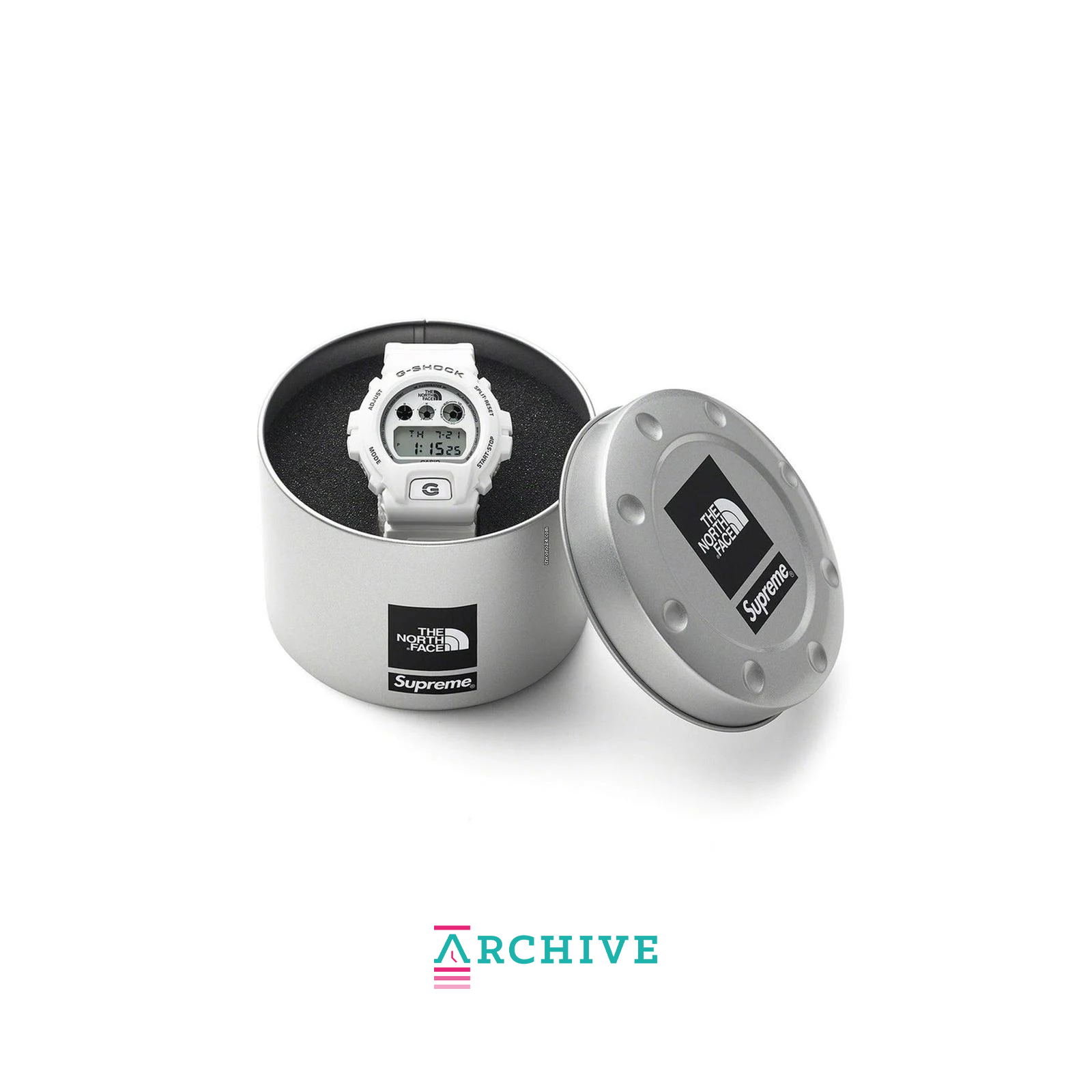 Supreme x The North Face x G-Shock Horloge 'Wit' (ARCHIEF) – The Attic Supreme x The North Face x G-Shock Horloge 'Wit' (ARCHIEF) – The Attic