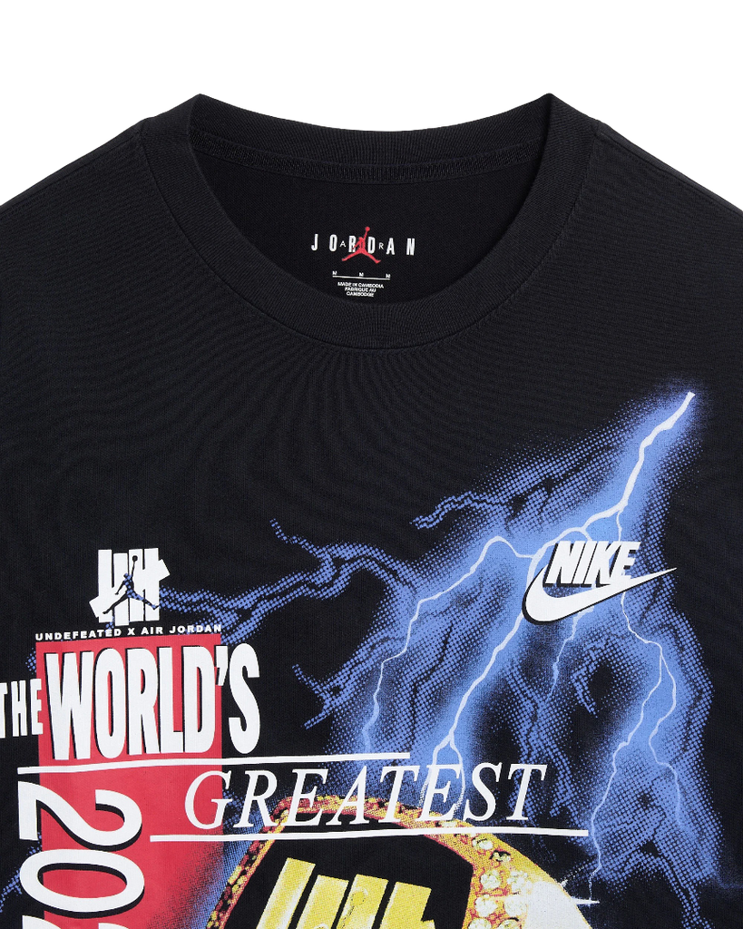 Jordan x UNDEFEATED Men's Graphic T-Shirt Black – Limited Edition Streetwear Top, Premium Cotton Tee with Collaborative Logo Design