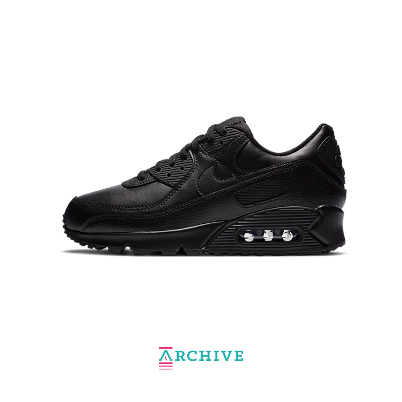 Nike Air Max 90 Leather 'Triple Black' (2020) - Size 42 (ARCHIVE)