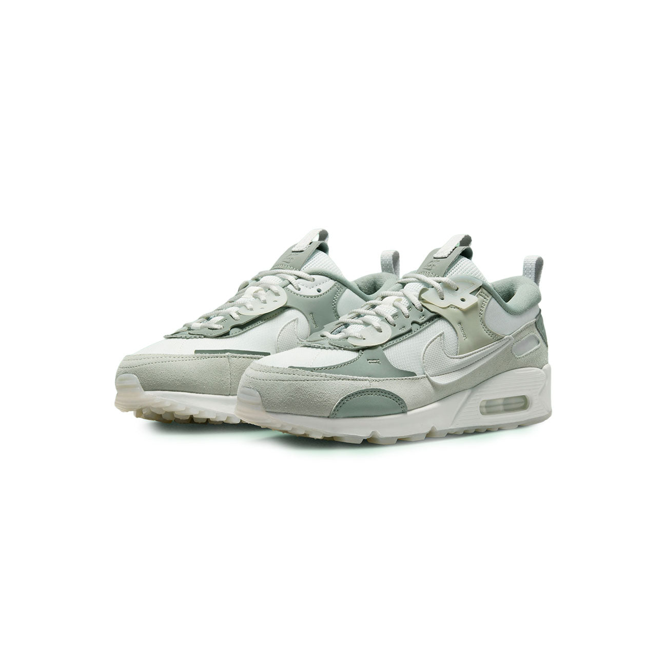 Nike Air Max 90 Futura Mint womens sneaker with mesh and leather upper mint accents and visible Air cushioning