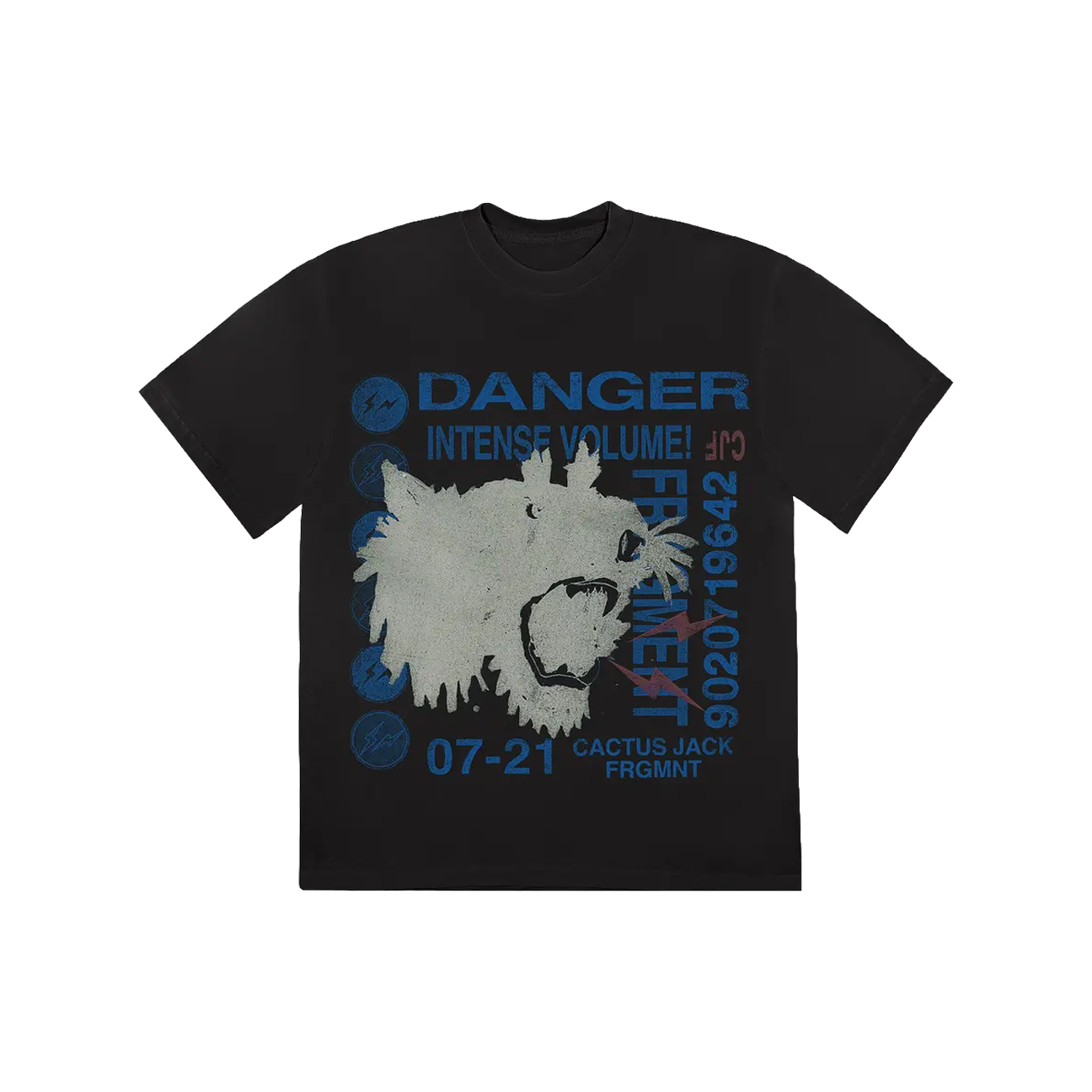 Travis Scott Cactus Jack For Fragment Danger Tee 'Washed Black'