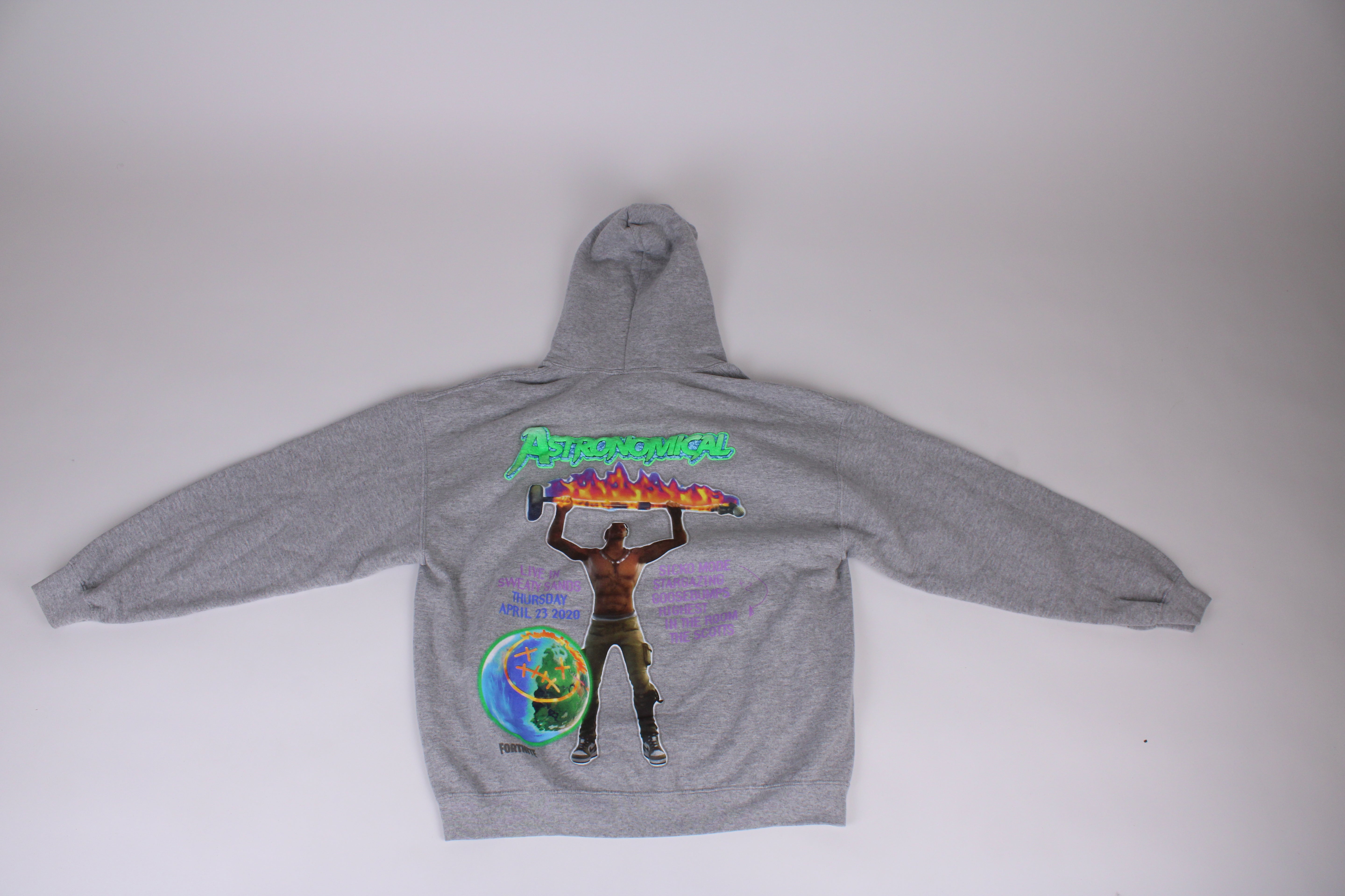 Travis Scott CJ Astro Hoodie 'Washed Grey' - Size M (ARCHIVE)