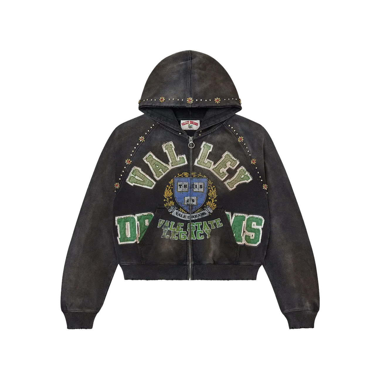 Vale Forever Gem Zip Up Hoodie 'Black'