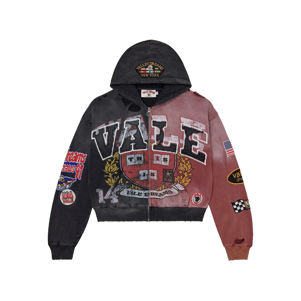 Vale Forever Two Face Zip Up 'Red Black'