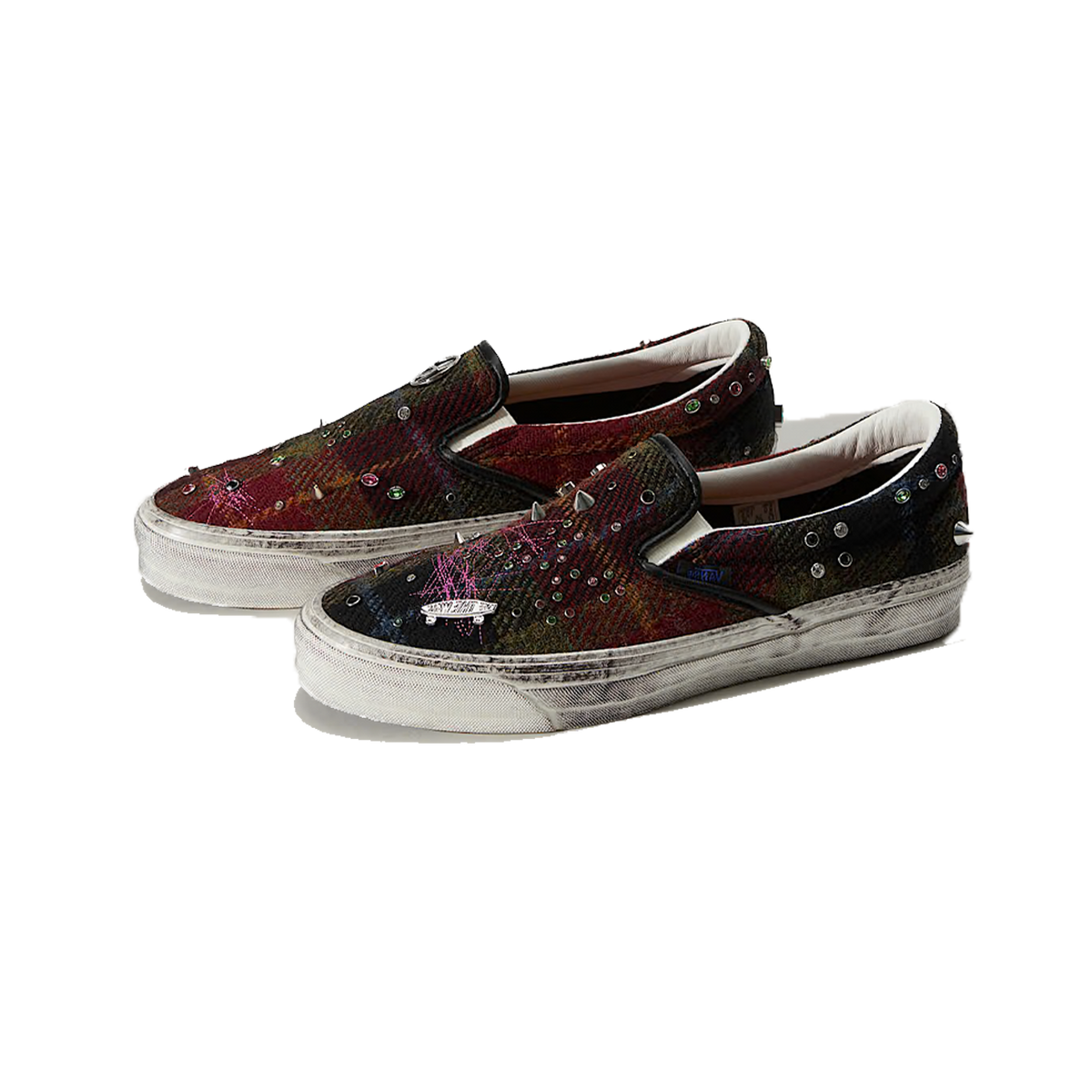 Vans Premium Classic Slip-On Harris Tweed Red 'Red Blue'