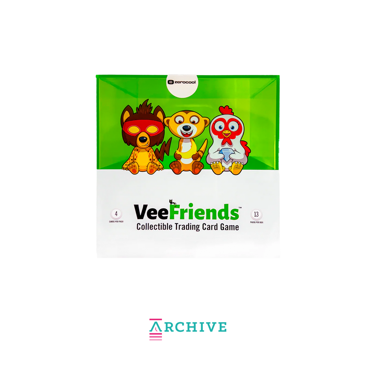 VeeFriends Compete & Collect Trading Cards – 4 Sealed Packs By ZeroCool