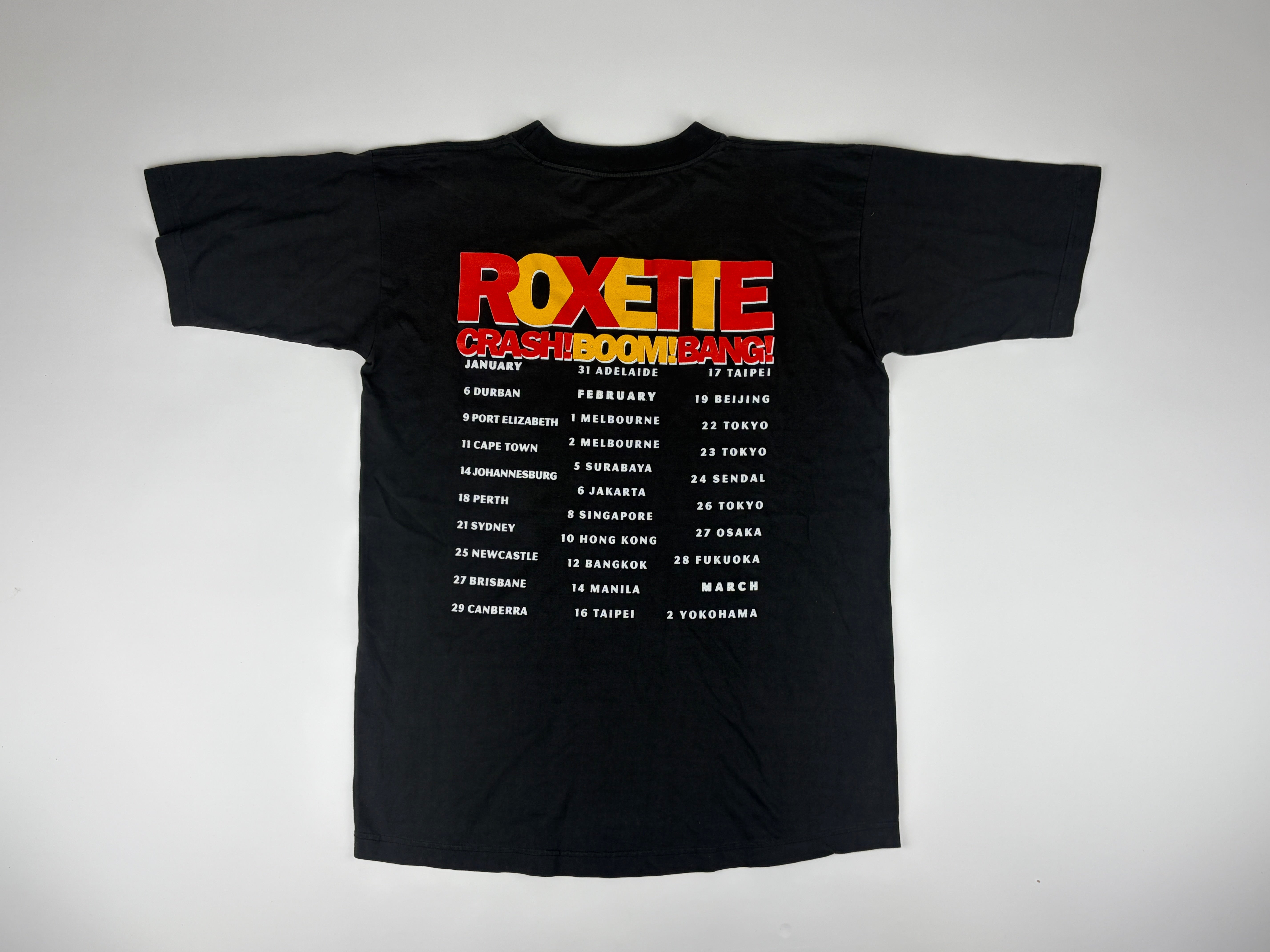 Vintage Roxette Crash Boom Bang Tour Black T-Shirt - Size L (ARCHIVE)