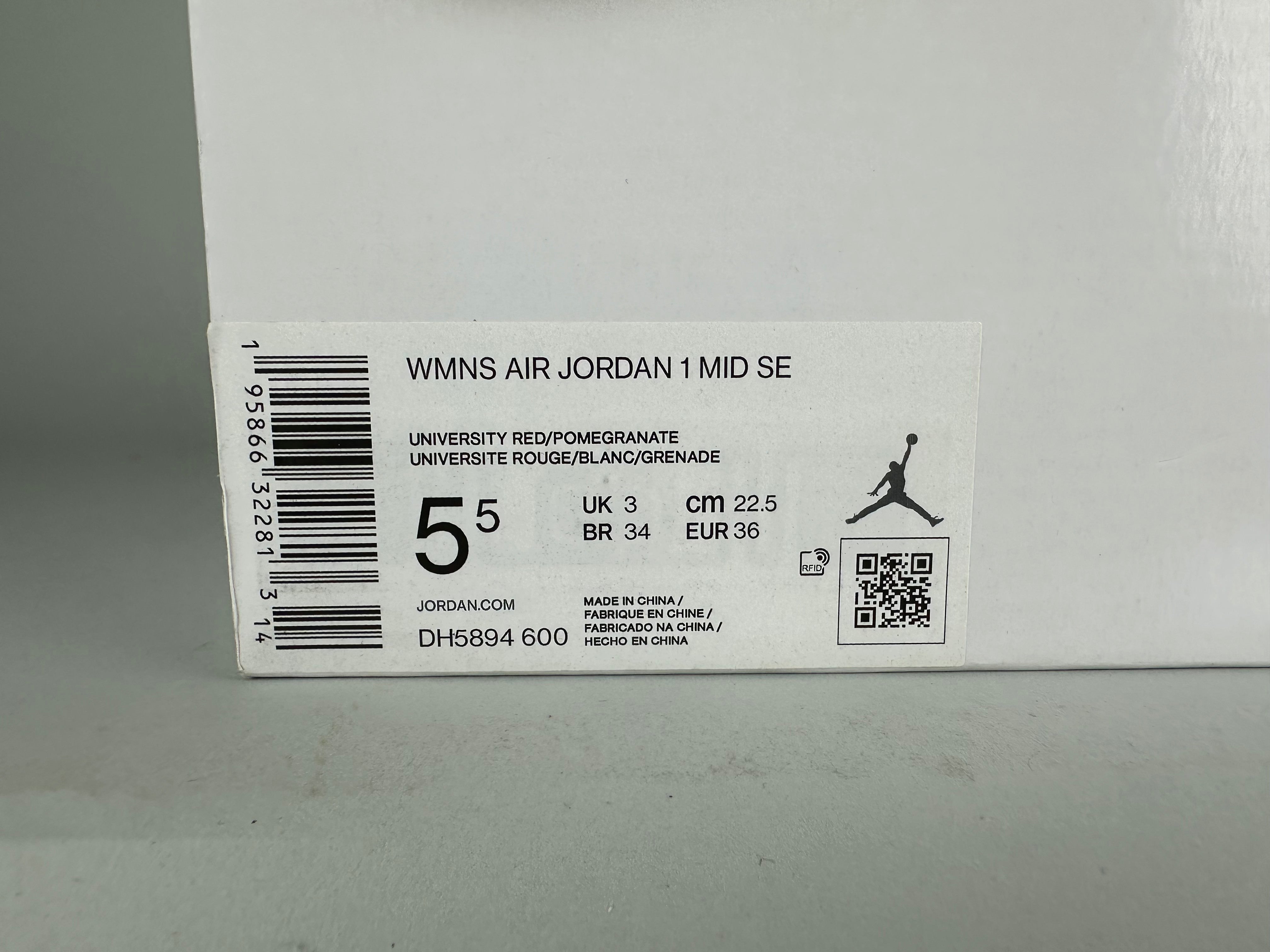 Wmns Air Jordan 1 Mid SE 'University Red Pomegranate' - Size 36 (ARCHIVE)